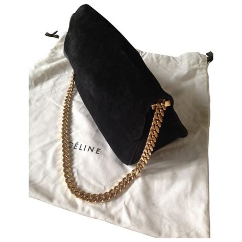 celine suede gourmette bag|CELINE Celine Gourmette Bag In Black Suede on SALE .